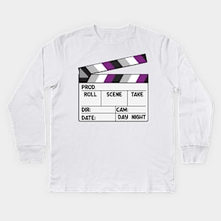 Film Slate - Asexual Pride Kids Long Sleeve T-Shirt